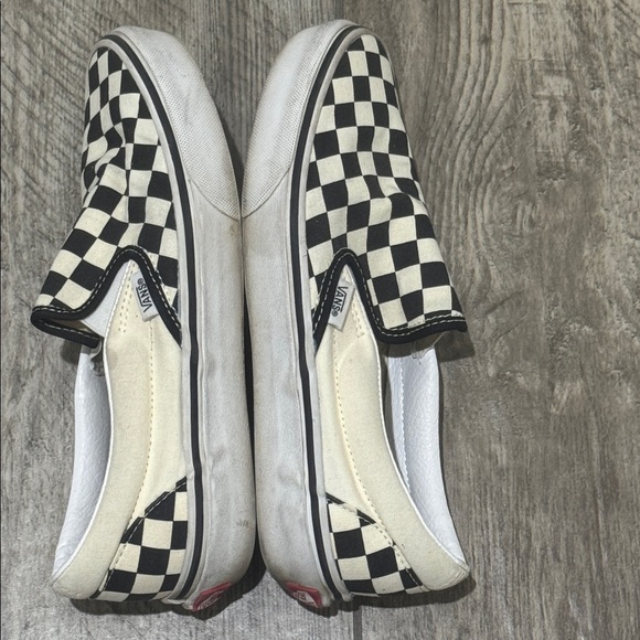 Vans Black and White Checkerboard Slip-Ons - Picture 6 of 8
